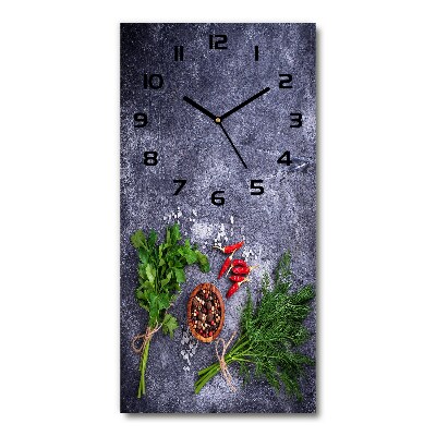 Horloge rectangulaire verticale Herbes et épices
