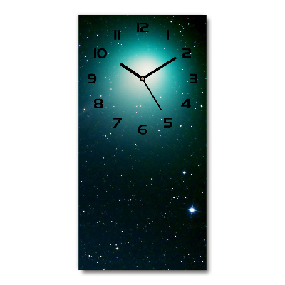 Horloge murale en verre rectangulaire Galaxie