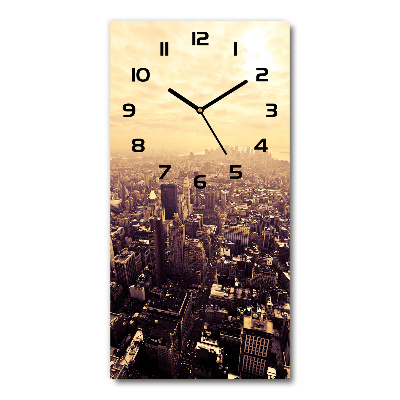 Horloge murale en verre rectangulaire Manhattan New York