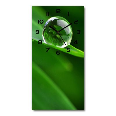 Horloge murale en verre rectangulaire Lame d'herbe