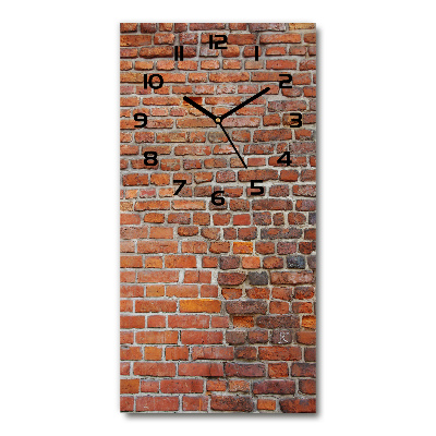 Horloge verticale en verre Mur de briques classique