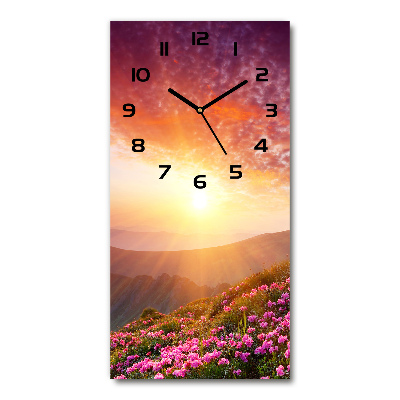 Horloge rectangulaire verticale Printemps en montagne