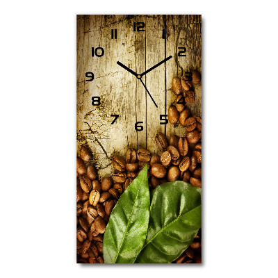 Horloge rectangulaire verticale Grains de café aromatiques