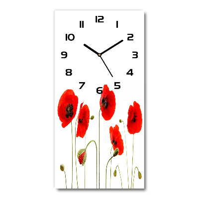 Horloge murale verticale Coquelicots des champs