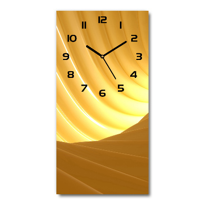 Horloge verticale en verre Tourbillon abstrait