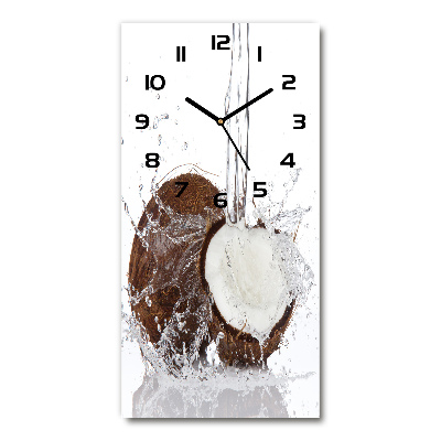 Horloge rectangulaire verticale Noix de coco