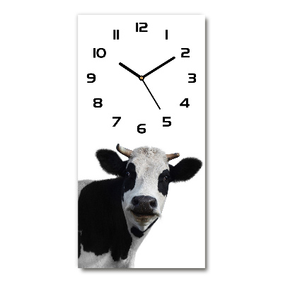 Horloge murale verticale Vache latine
