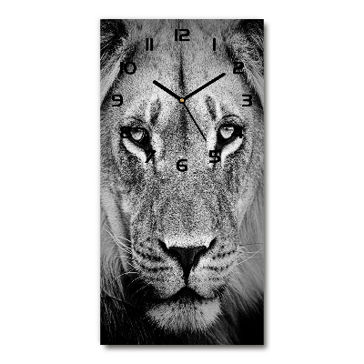 Horloge murale verticale Portrait d'un lion