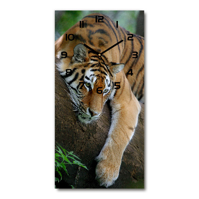 Horloge murale verticale Tigre dans un arbre