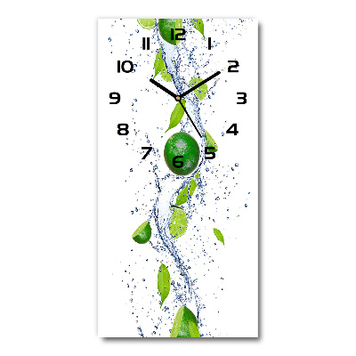 Horloge verticale en verre Chaux