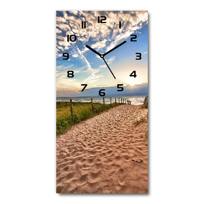 Horloge murale verticale Chemin de la plage