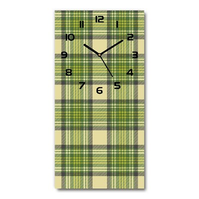 Horloge murale en verre rectangulaire Chèque vert