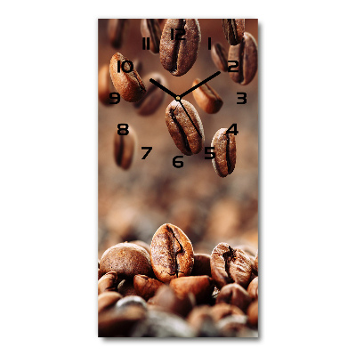 Horloge murale verticale Grains de café aromatiques