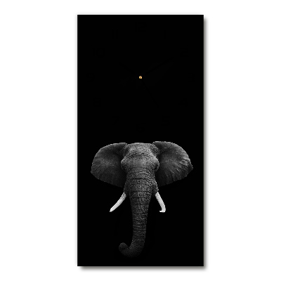 Horloge verticale en verre Éléphant d'Afrique