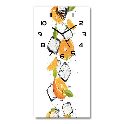 Horloge rectangulaire verticale Oranges et glace