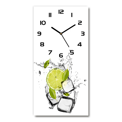 Horloge rectangulaire verticale Citron vert et glace