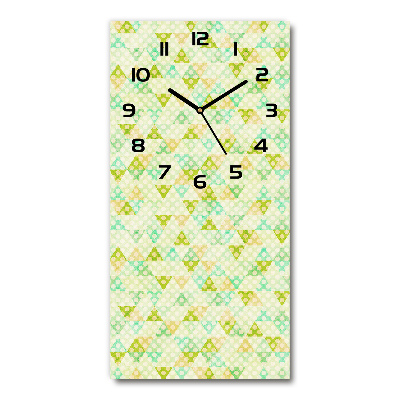 Horloge murale en verre rectangulaire Art géométrique