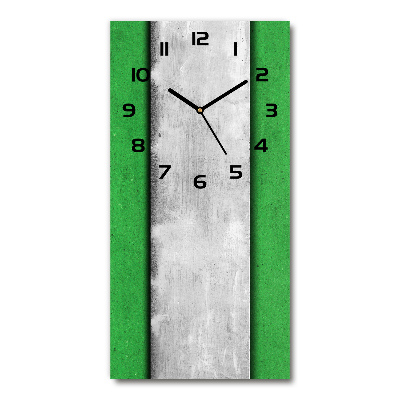 Horloge murale verticale Mur vert