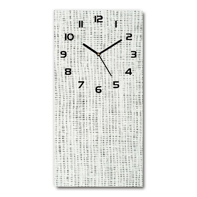 Horloge verticale en verre Toile blanche en lin