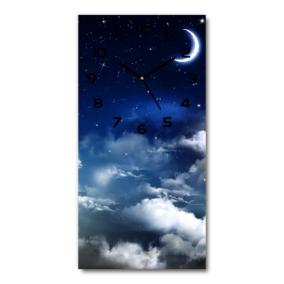 Horloge murale en verre rectangulaire Ciel étoilé