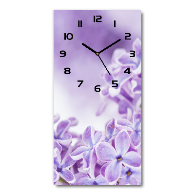 Horloge rectangulaire verticale Fleurs de lilas