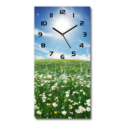 Horloge verticale en verre Prairie