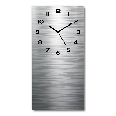 Horloge verticale en verre Fond métallique