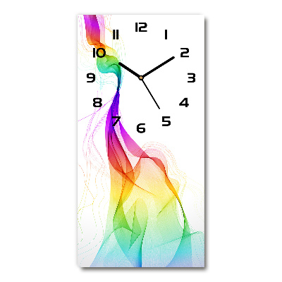 Horloge rectangulaire verticale Abstraction colorée