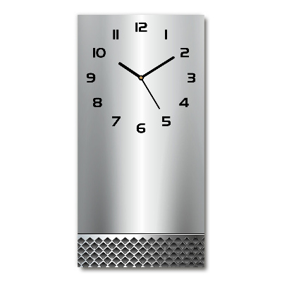 Horloge rectangulaire verticale Fond métallique