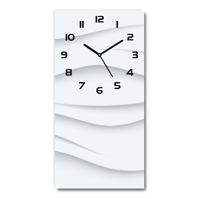 Horloge murale verticale Abstraction d'ondes