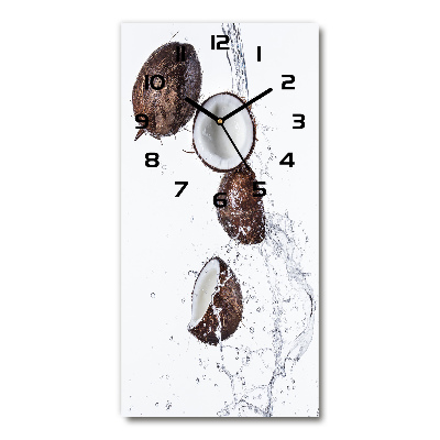 Horloge murale verticale Noix de coco