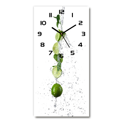 Horloge rectangulaire verticale Citron vert