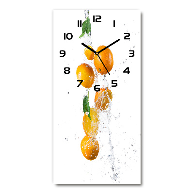 Horloge murale en verre rectangulaire Oranges