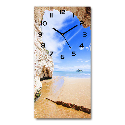Horloge rectangulaire verticale Grotte en bord de mer