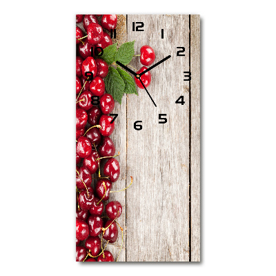 Horloge murale verticale Cerises
