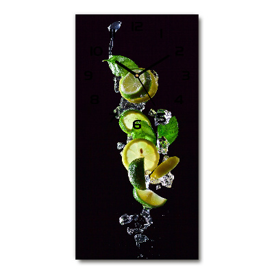 Horloge rectangulaire verticale Citron vert et citron