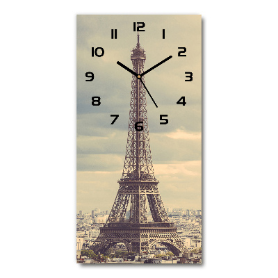 Horloge verticale en verre Tour Eiffel