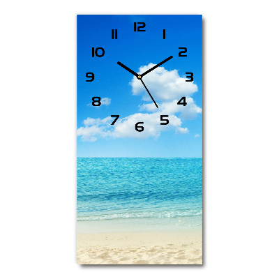 Horloge rectangulaire verticale Plage exotique