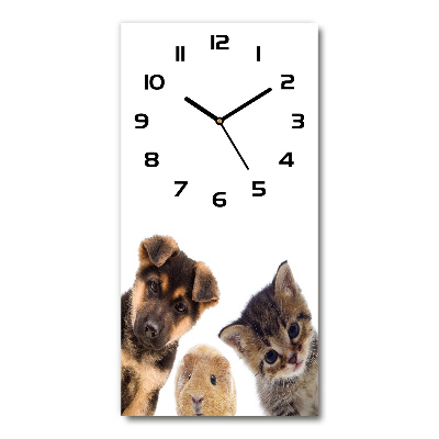 Horloge verticale en verre Animaux de compagnie