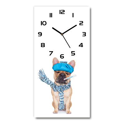 Horloge rectangulaire verticale Chien malade