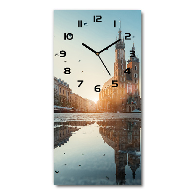 Horloge murale en verre rectangulaire Cracovie Pologne