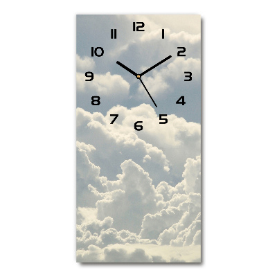 Horloge murale en verre rectangulaire Nuages