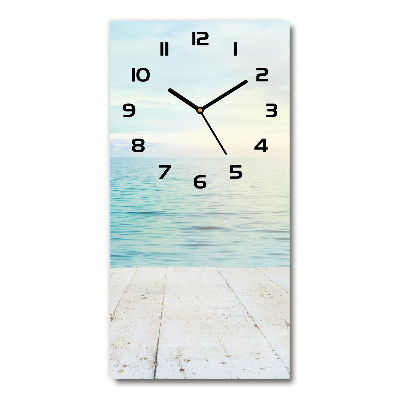 Horloge murale en verre rectangulaire Plage tropicale