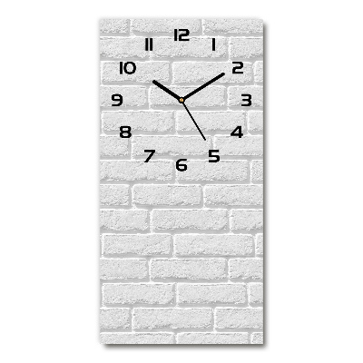 Horloge murale verticale Mur en pierre blanche