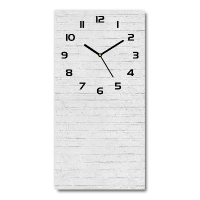 Horloge murale en verre rectangulaire Mur brique blanche