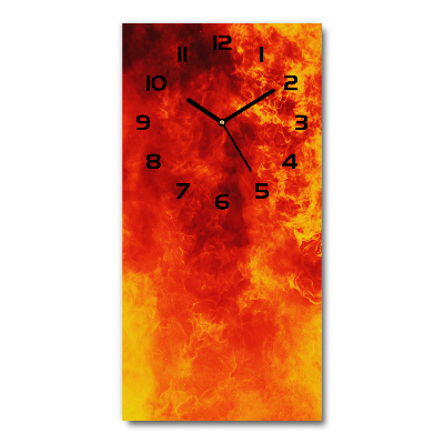 Horloge murale verticale Flammes