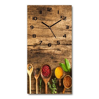 Horloge murale en verre rectangulaire Épices colorées