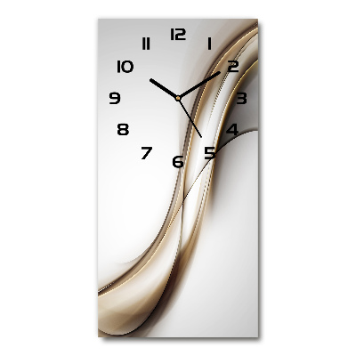 Horloge murale verticale Vague brune