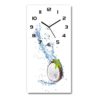 Horloge verticale en verre Noix de coco