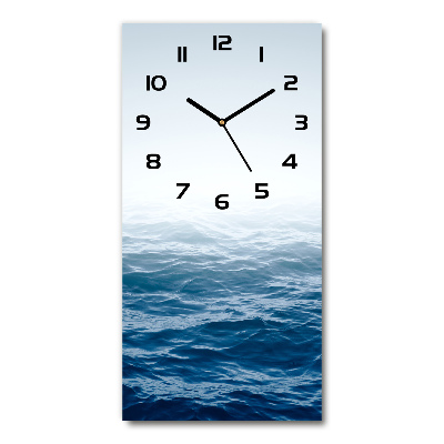 Horloge verticale en verre Vagues de la mer